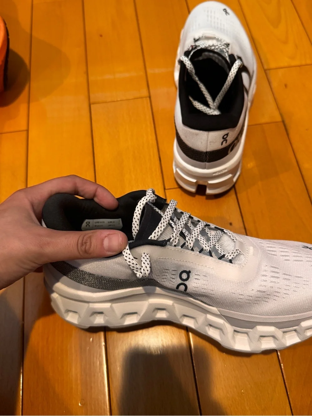 On Running Cloudmonster White/Black Running Shoes